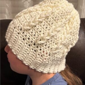 Premier Cream Crochet Adult Hat